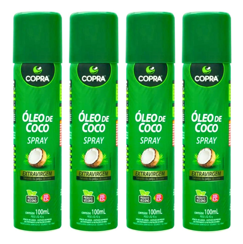 8 Óleo De Coco Extra Virgem Copra Spray Com 100ml